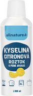 Allnature Kyselina citronová roztok 1000 ml