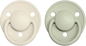 BIBS De Lux dudlíky z přírodního kaučuku - velikost 1 Ivory / Sage 2 ks