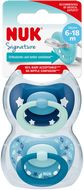 Nuk Dudlík Signature 6-18m. BOX, kluk 2 ks