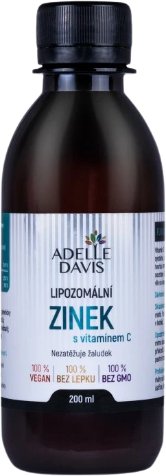 Adelle Davis Lipozomální zinek s vitamínem C 200 ml