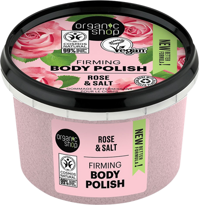 Organic Shop Tělový peeling Růže a sůl 250 ml