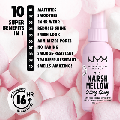 NYX Professional Makeup Marshmellow Setting Spray fixační sprej 05, 60 ml