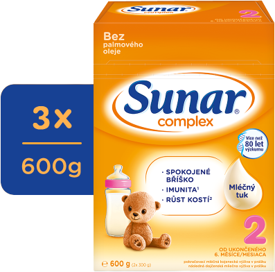 Sunar Complex 2 pokračovací kojenecké mléko 600 g