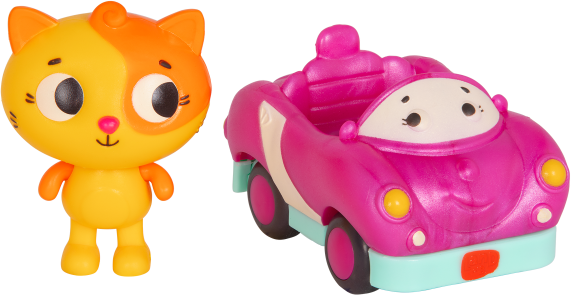 B-Toys Svítící autíčka se zvuky 3 ks