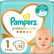 Pampers Premium Care plenky vel. 1, 2-5 kg, 72 ks
