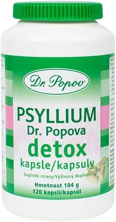 Dr.Popov Psyllium kapsle DETOX 120 kapslí