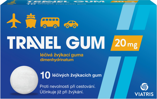 Travel Gum 20 mg 10 ks