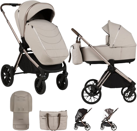 Adamex Kombinovaný kočárek Bianco 9 Champagne Beige