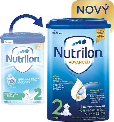 Nutrilon Advanced 2 pokračovací kojenecká mléka 6 x 800 g