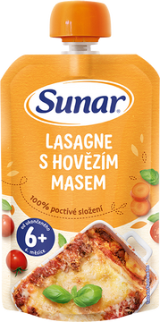 Sunar příkrm lasagne s hovězím masem 6m+ 120 g