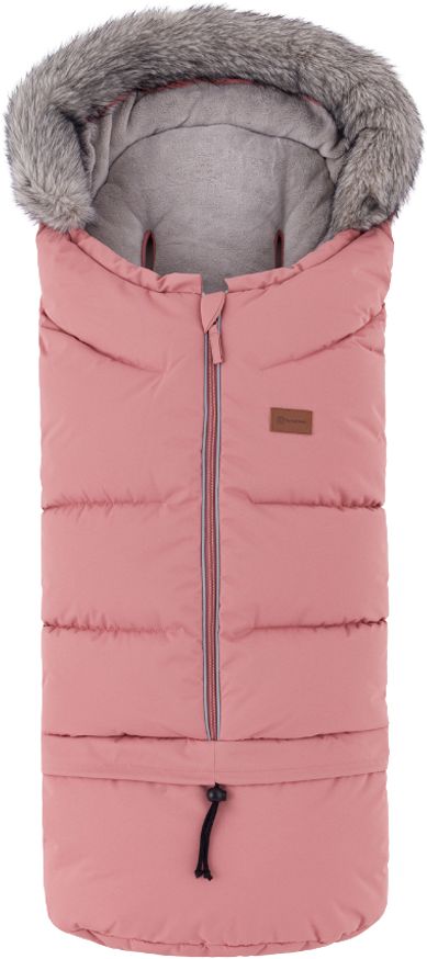 Petite&Mars Set zimní fusak Arctic 4v1 + rukavice na kočárek Furry Old Rose