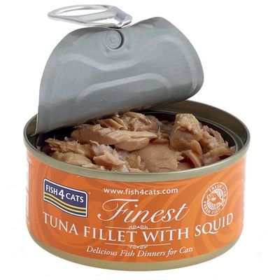 Fish4Cats Konzerva pro kočky Finest tuňák s olihní 70 g