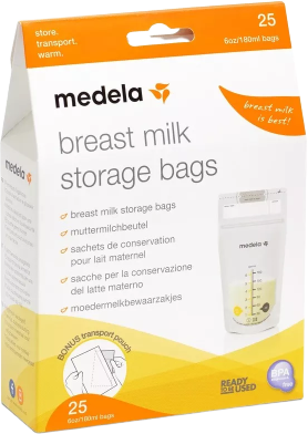 Medela Sáčky na skladování mléka 180 ml 25 ks