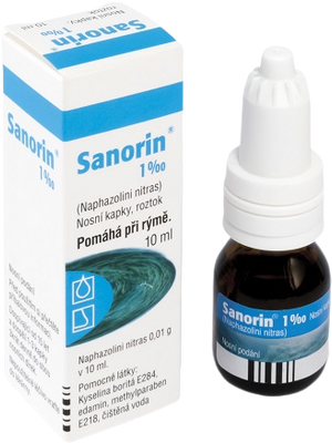 Sanorin 1PM 1 mg/ml nosní kapky 10 ml