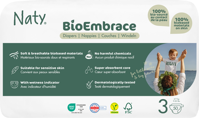 Naty Plenky midi 4-9 kg - Economy pack 50 ks