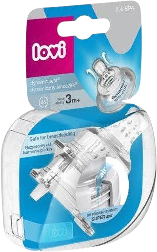 LOVI Dudlík Super vent pomalý 3m+ 2 ks