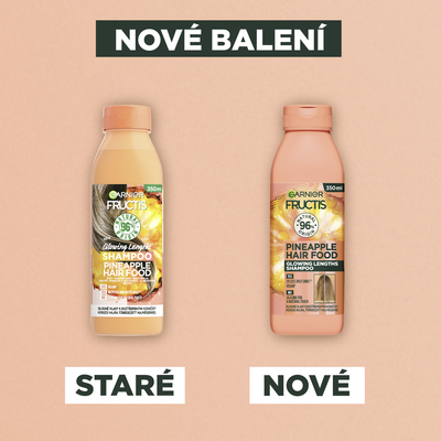 Garnier Fructis Hair Food Pineapple rozjasňující šampon pro dlouhé vlasy, 350 ml