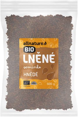 Allnature Lněné semínko hnědé BIO 500 g