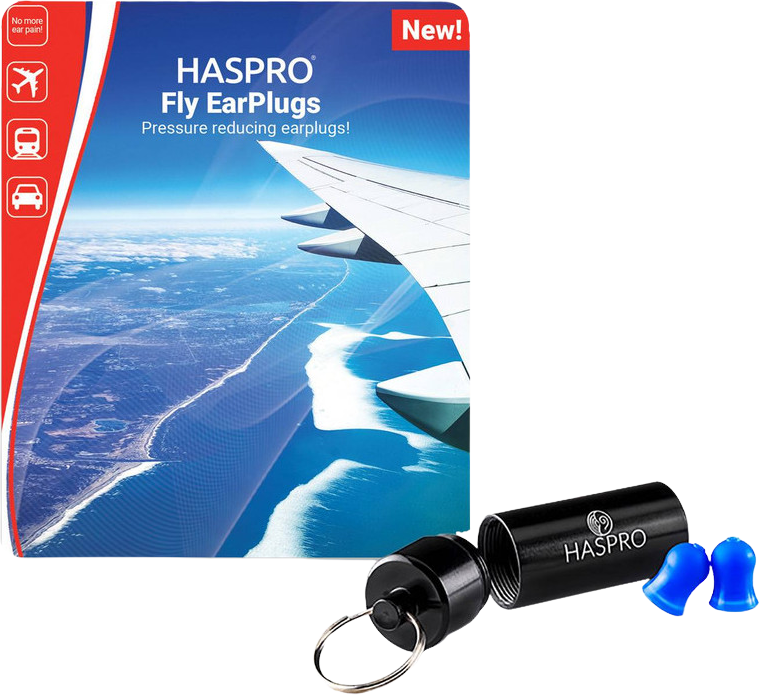 Haspro Fly špunty do uší pro cestovatele 1 pár 2 ks