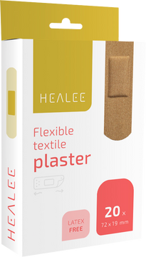 Healee Flexibilní textilní náplast 72x19 mm 20 ks