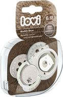 LOVI Dudlík silikonový dynamický Buddy Bear 6-18m 2 ks