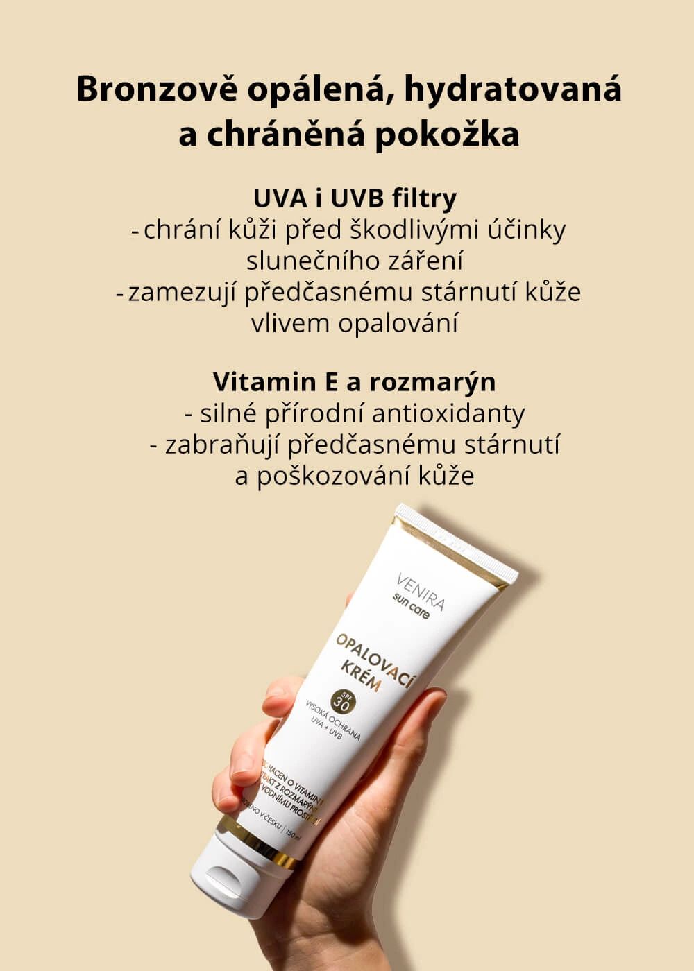 Venira Opalovací krém SPF30