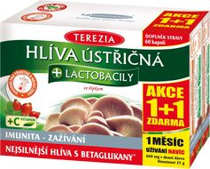 Terezia Hlíva ústřičná+Lactobacily 1+1 ZDARMA 120 kapslí