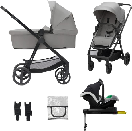 Kinderkraft Kočárek kombinovaný 4v1 Newly Classic Grey + Mink PRO