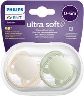 Philips Avent Šidítko Ultrasoft Premium neutral 0-6m chlapec 2 ks