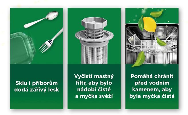 Jar Kapsle na nádobí Platinum Yellow All-in-One, Citrus 70 ks