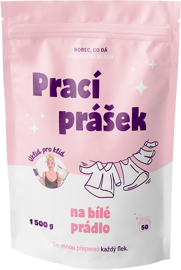 Úklid pro klid Prací prášek bílé prádlo 1.5 kg