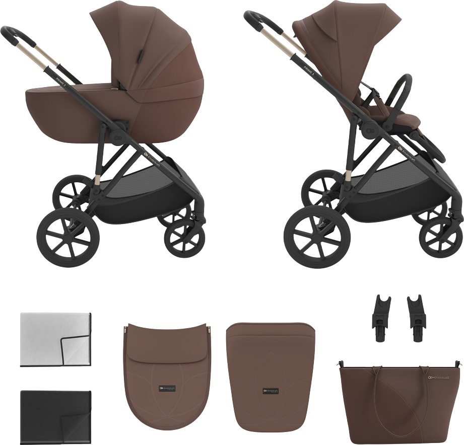 Kinderkraft Kočárek kombinovaný 2v1 Prime 3 Velvet Mocca