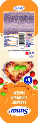 Sunar příkrm lasagne s hovězím masem 6m+ 120 g