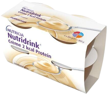Nutridrink Creme 2 kcal Protein s příchuti kávy 4 x 200 g