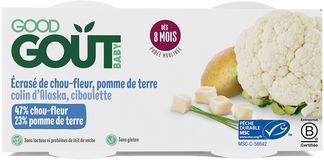 Good Goût BIO Treska pestrá s květákem a brambůrky 2 x 190 g