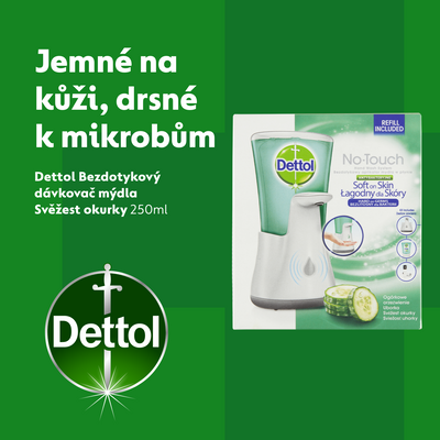 Dettol Bezdotykový dávkovač mýdla Okurka 250 ml