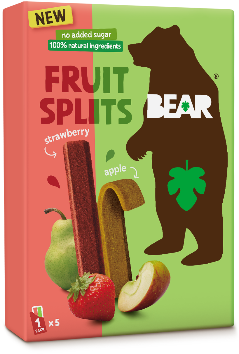 Bear Fruit Splits jahoda a jablko 5 x 20 g