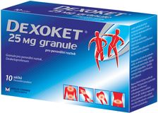 Dexoket 25 mg granule - zrněný prášek pro přípravu nápoje 10 ks