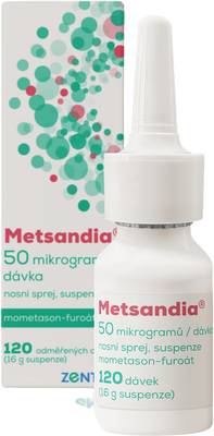 Metsandia nosní sprej 50 mcg/120 dávek 16 g