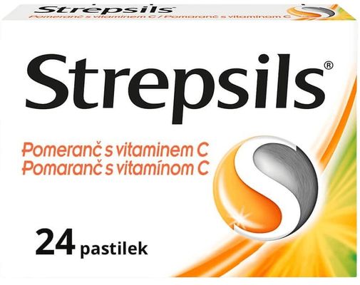 Strepsils Pomeranč s vitaminem C 24 pastilek
