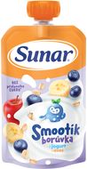 Sunar Smootík dětská kapsička borůvka, jogurt, ovesné vločky 12m+ 120 g