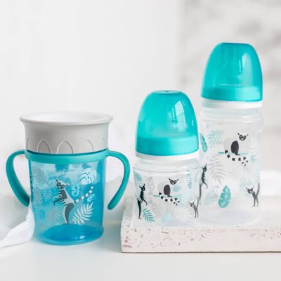 Canpol babies Hrníček 360 Jungle modrý 270 ml