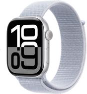 Apple Watch Series 10 46mm Stříbrný hliník s oblačně modrým provlékacím řemínkem