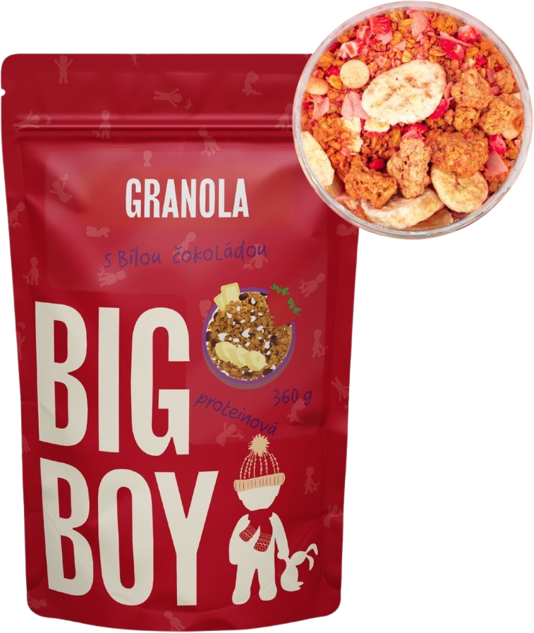 Big Boy Proteinová granola s bílou čokoládou a ovocem 360 g