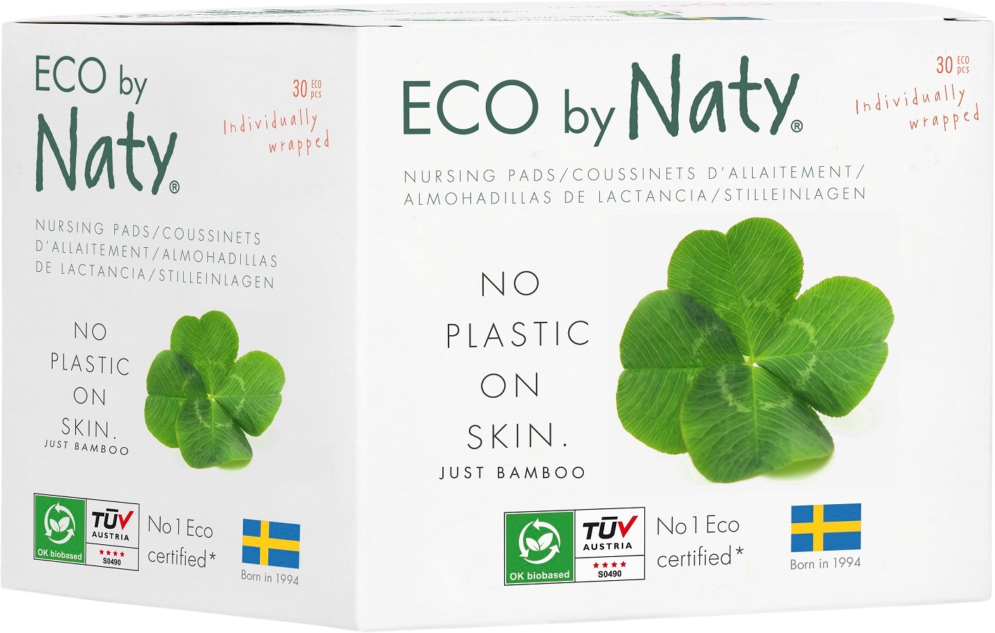 Eco by Naty ECO Dámské prsní vložky Naty pro kojící ženy 30 ks
