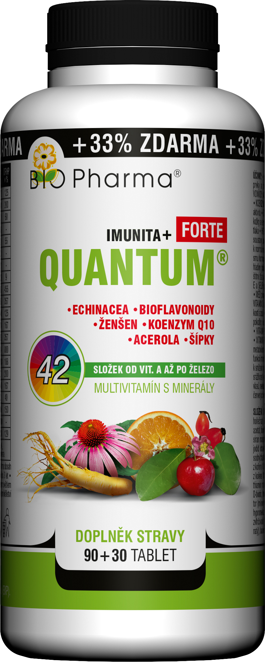 Bio Pharma QUANTUM Imunita+ Forte 42 složek 90+30 tablet 120 ks