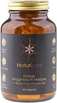 Naturlabs Hořčík malát + bioaktivní vitamin B6 90 kapslí