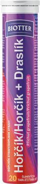 Biotter Hořčík + Draslík grapefruit 20 šumivých tablet
