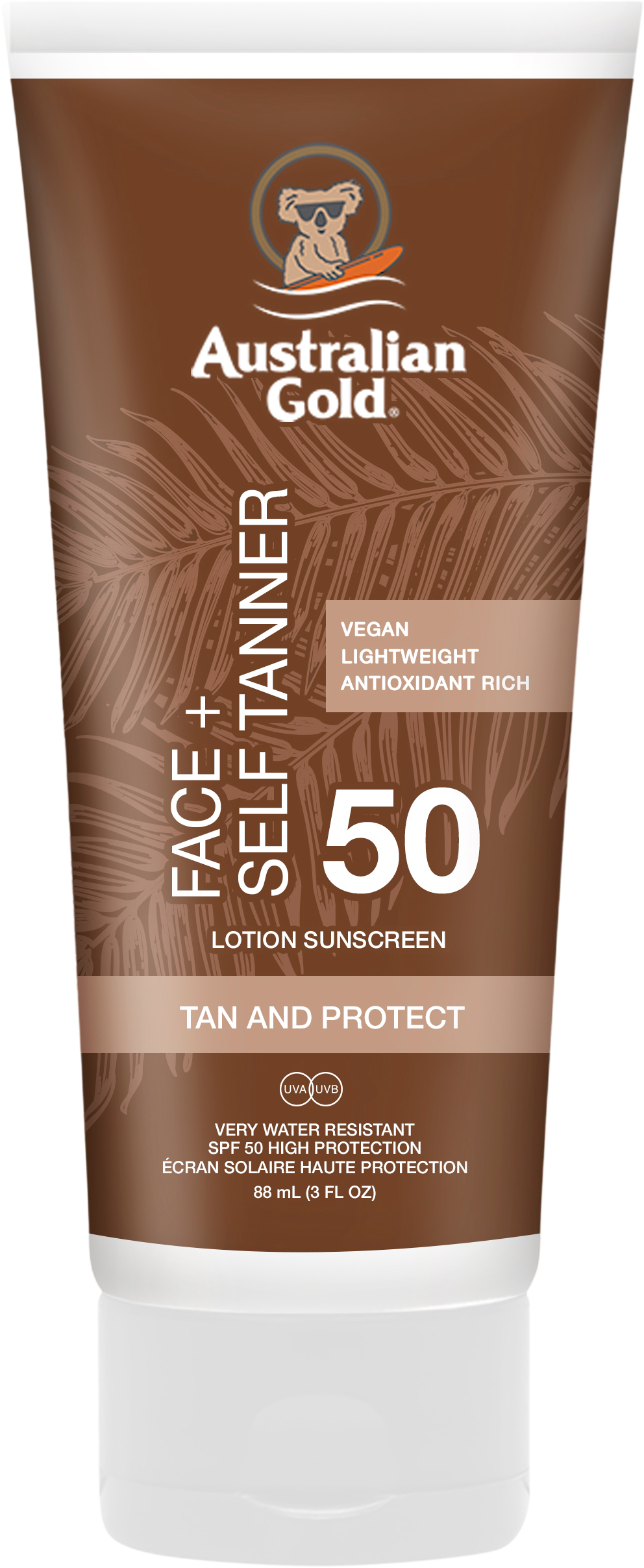 Australian Gold SPF 50 Faces Selftanner 88 ml
