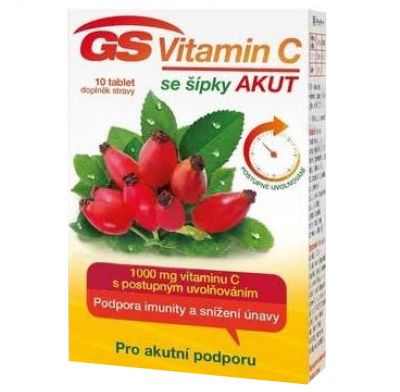 GS Vitamin C 1000 + šípky Akut 10 tablet